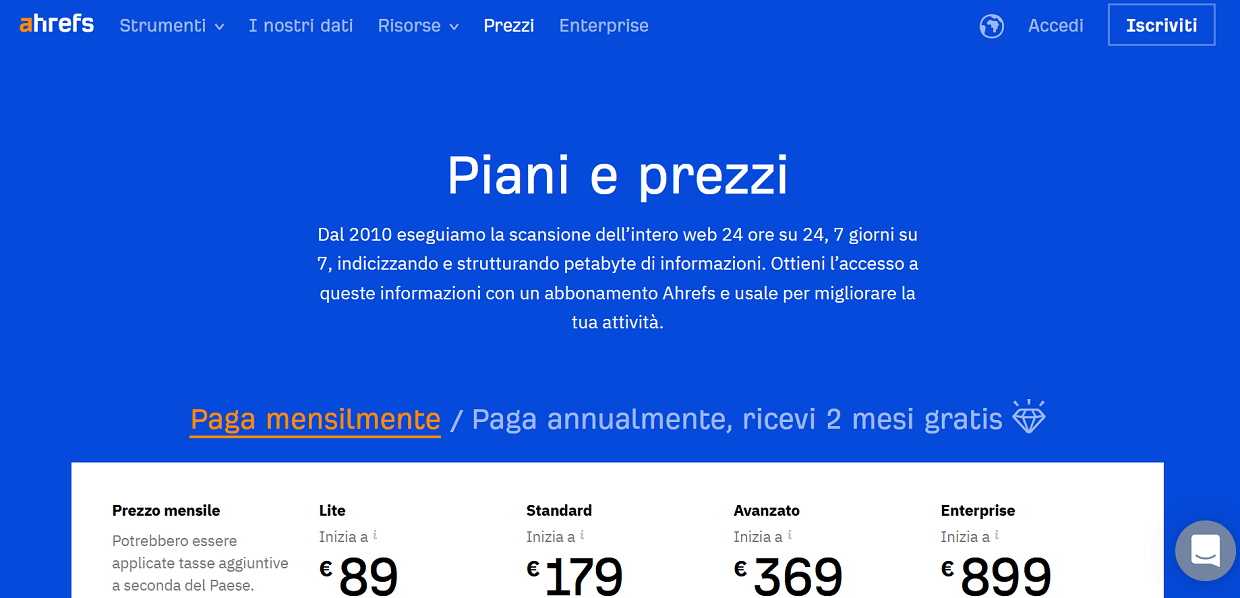 Strumento di ricerca parole chiave di ahrefs