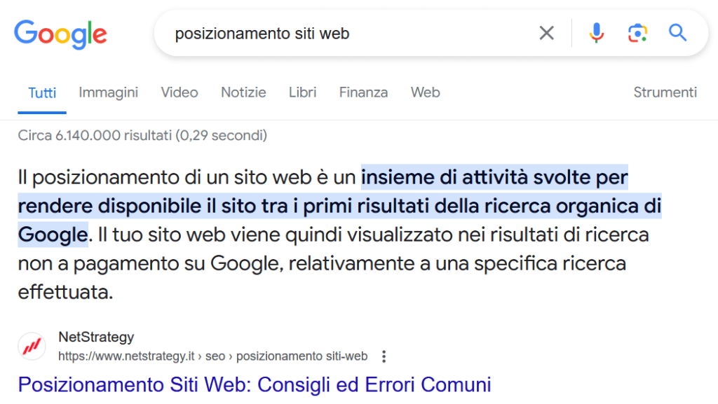 NetStrategy - posizionamento siti web